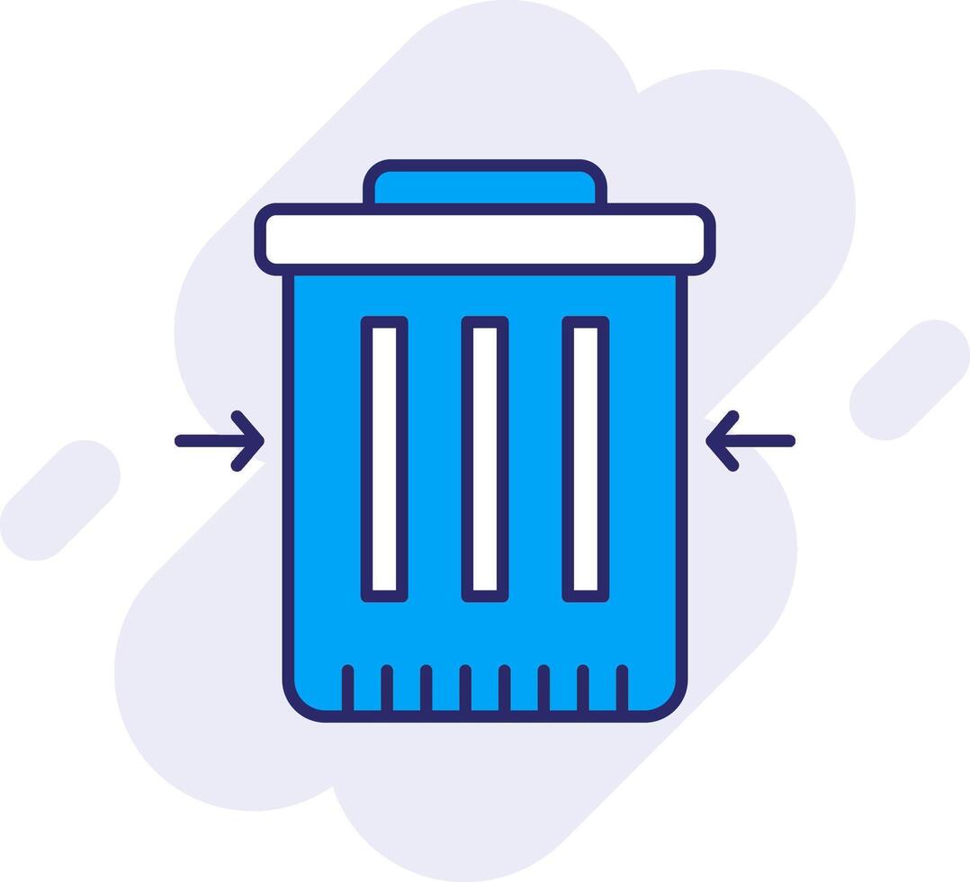 Waste Reduction Line Filled Backgroud Icon vector