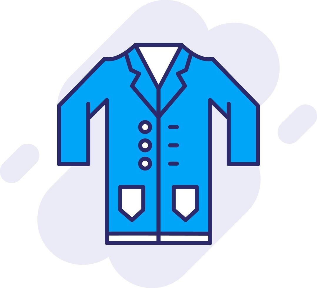 Lab Coat Line Filled Backgroud Icon vector