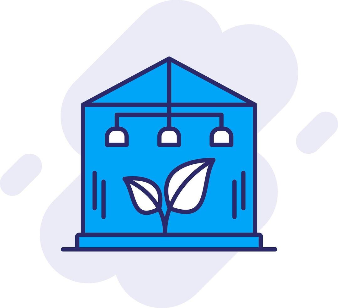 Greenhouse Line Filled Backgroud Icon vector