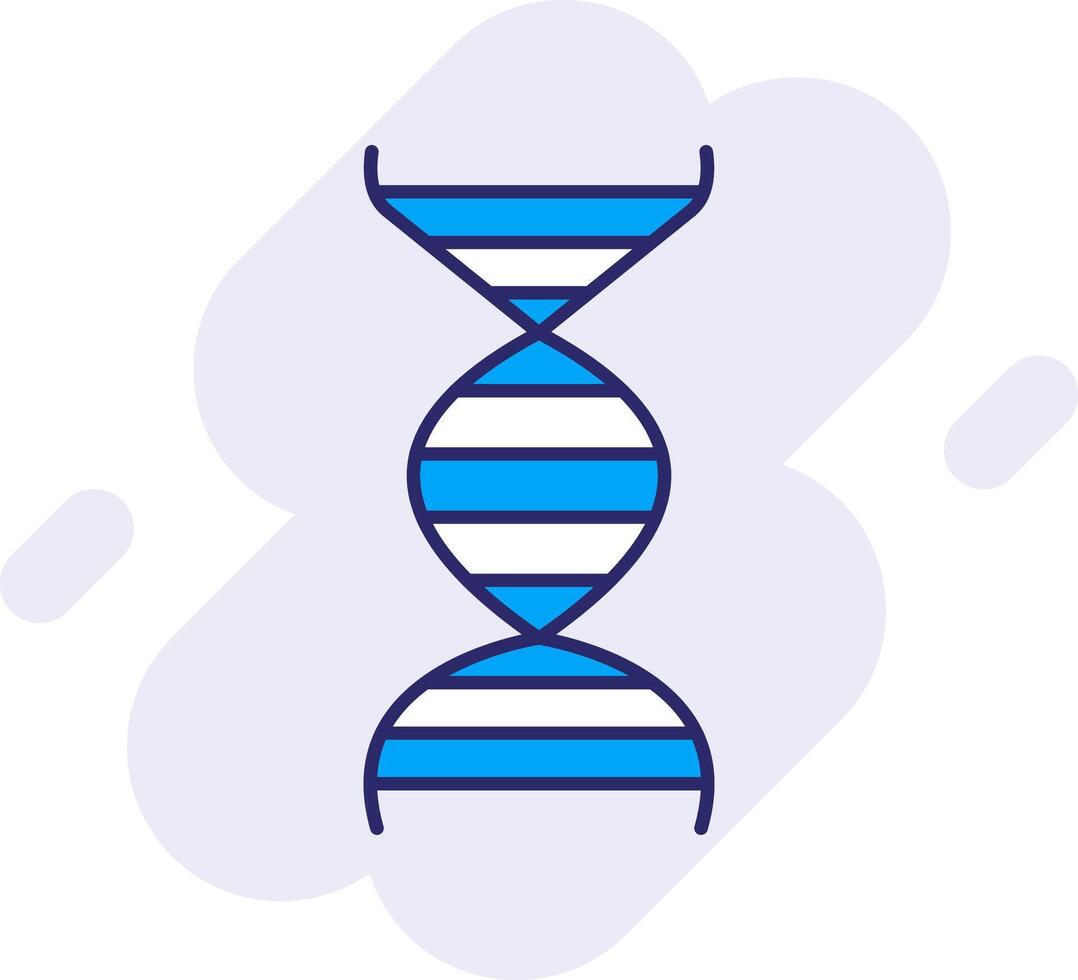 Dna Line Filled Backgroud Icon vector