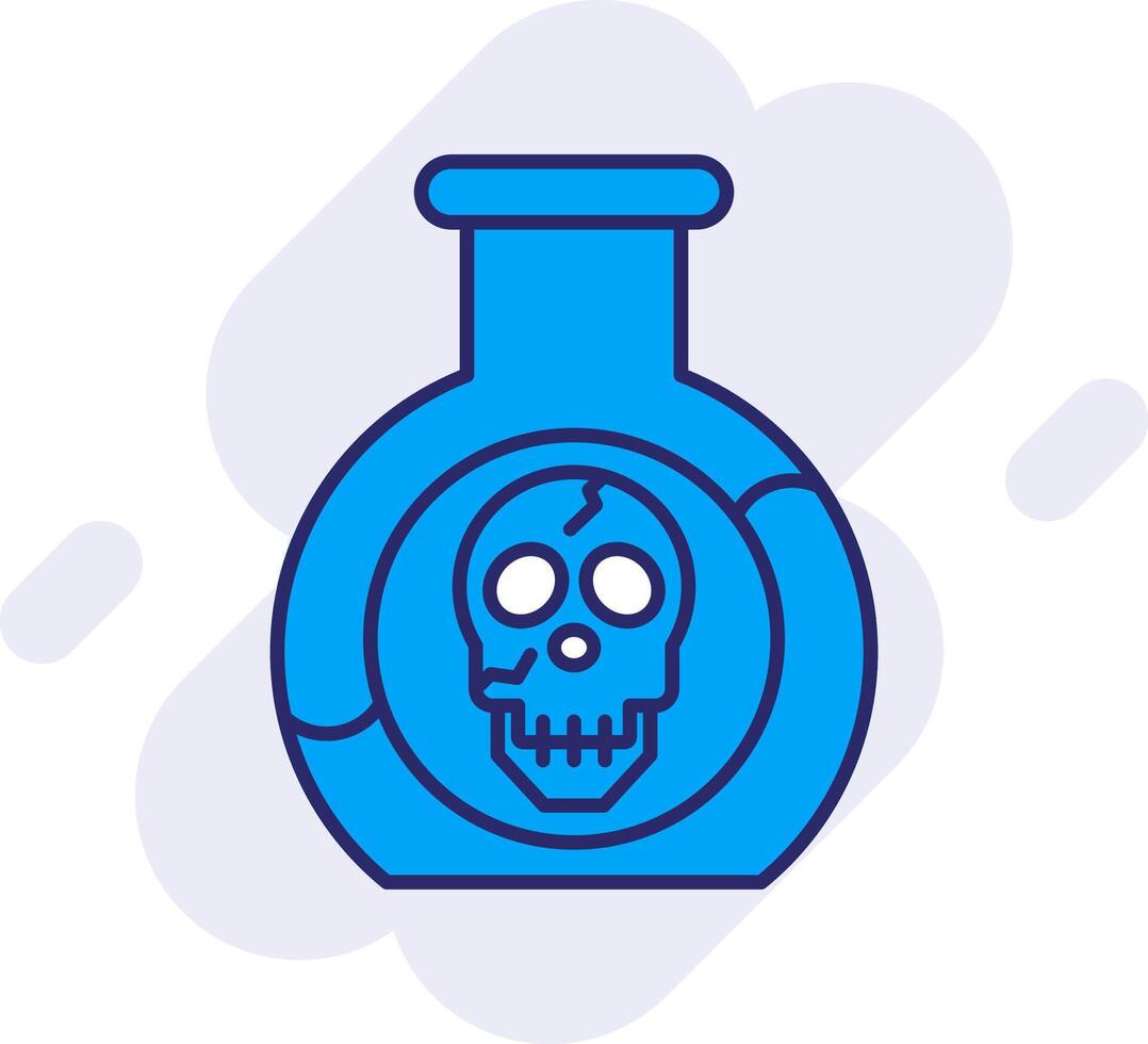 Poison Line Filled Backgroud Icon vector