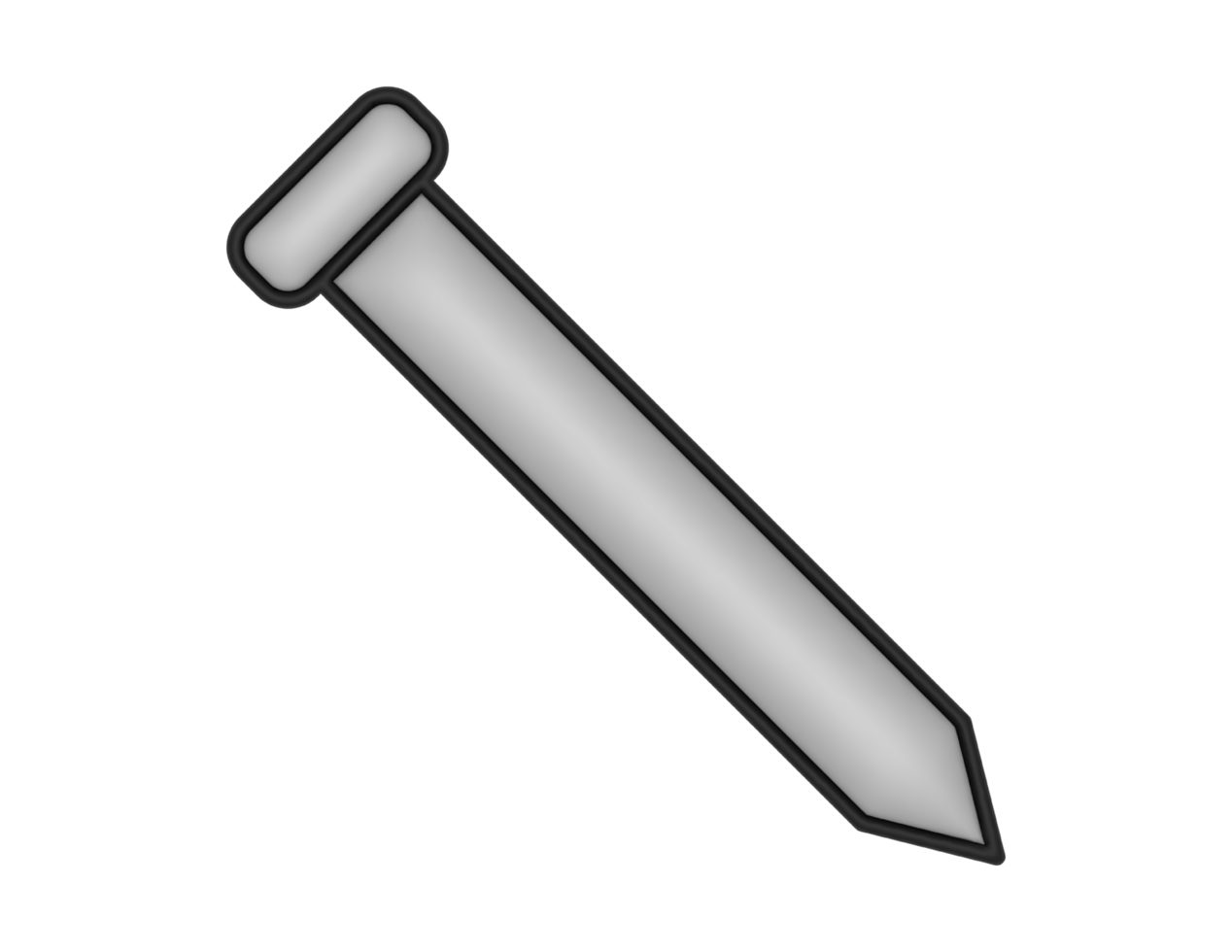 a 3d Nail on a transparent background png