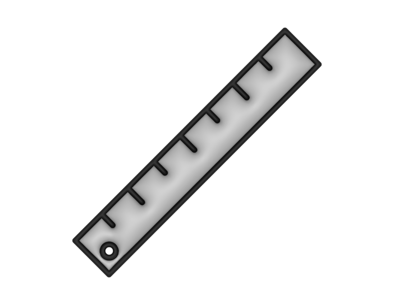 a 3d Ruler on a transparent background png