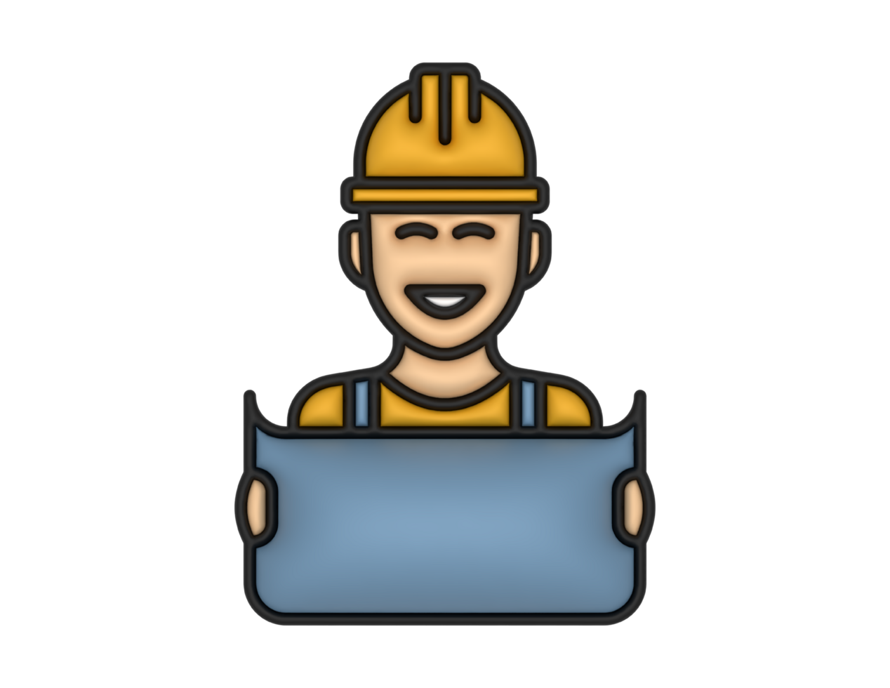 a 3d Craftsman on a transparent background png