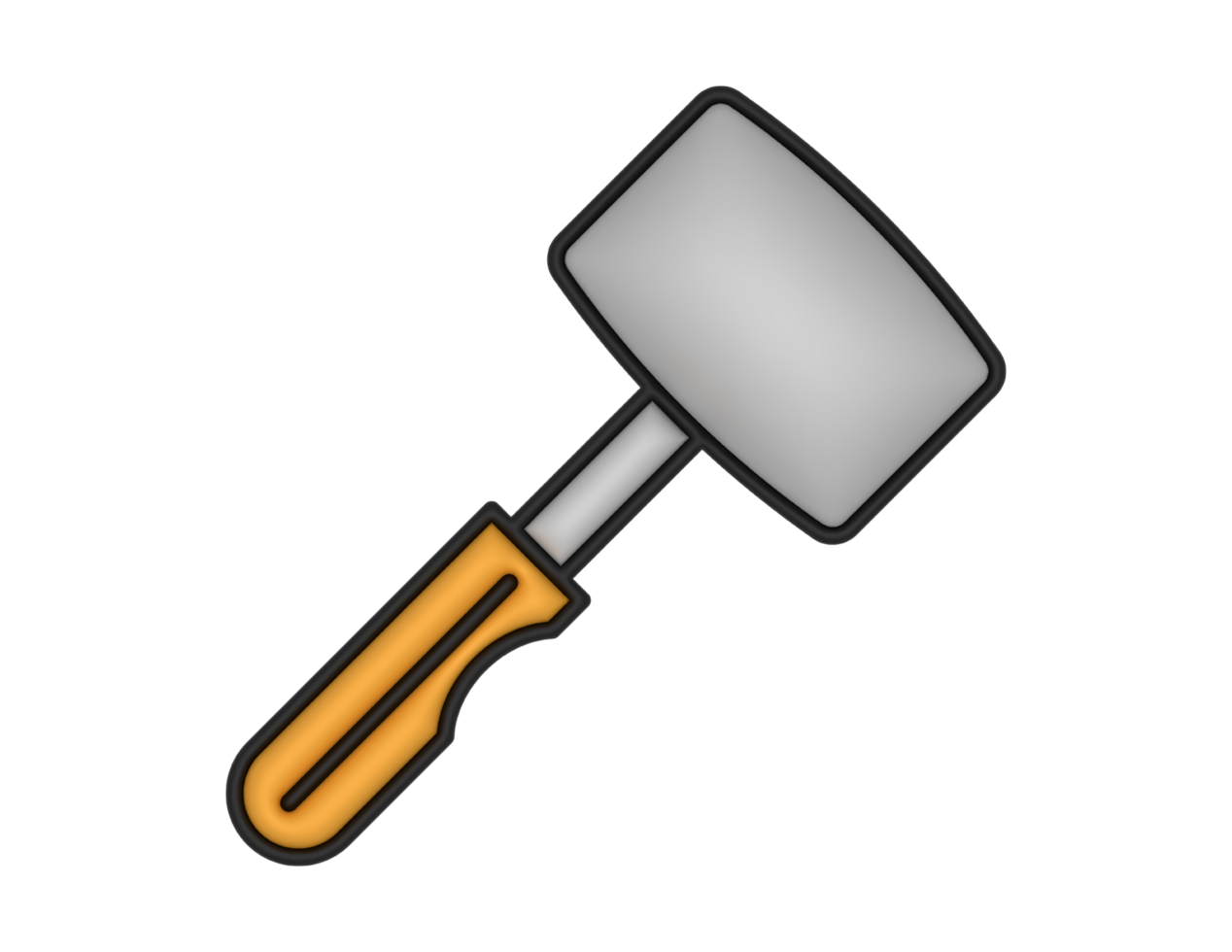 a 3d Mallet on a transparent background png