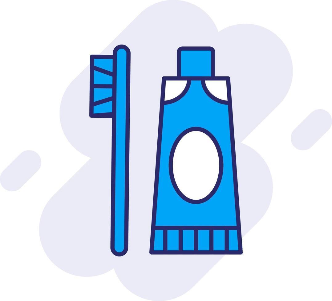 Toothpaste Line Filled Backgroud Icon vector