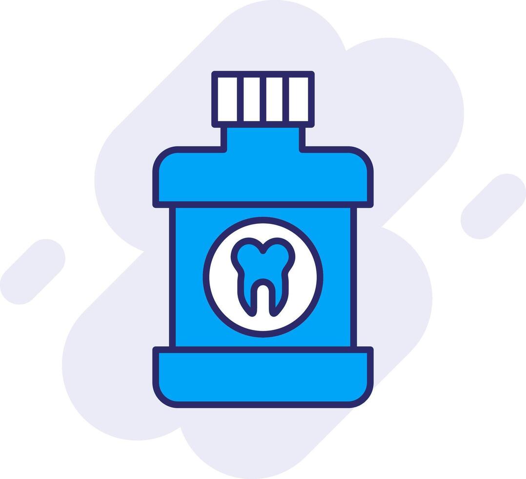 Mouthwash Line Filled Backgroud Icon vector