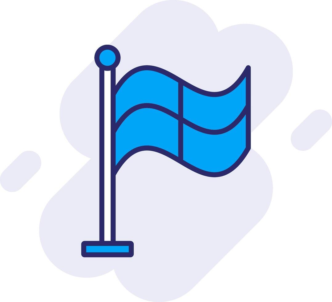 Flag Line Filled Backgroud Icon vector