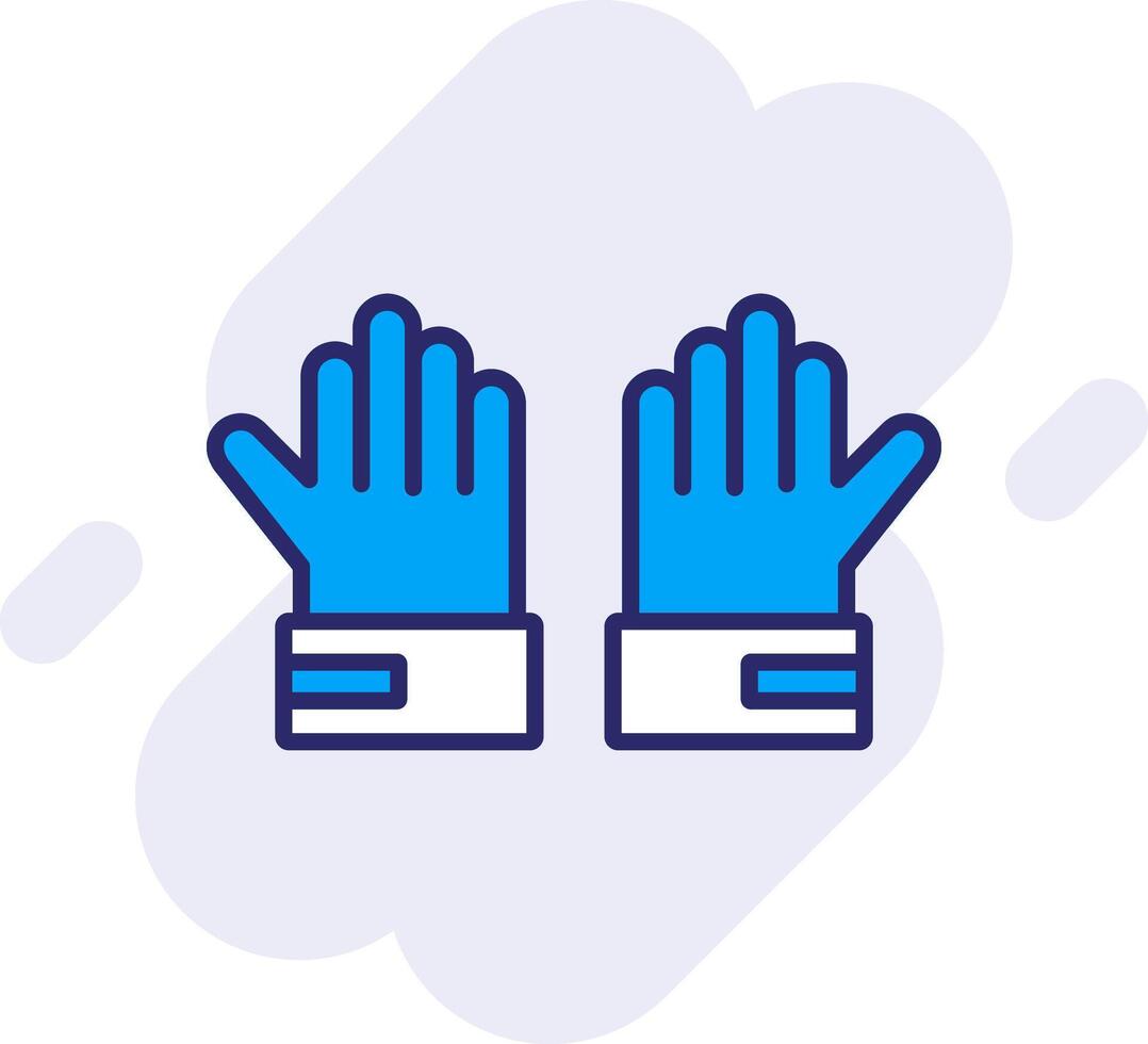 Goalie Gloves Line Filled Backgroud Icon vector