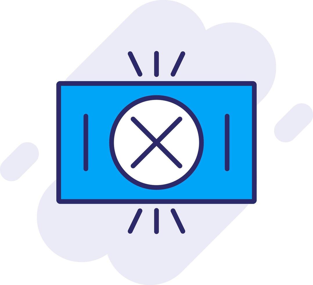Red Card Line Filled Backgroud Icon vector