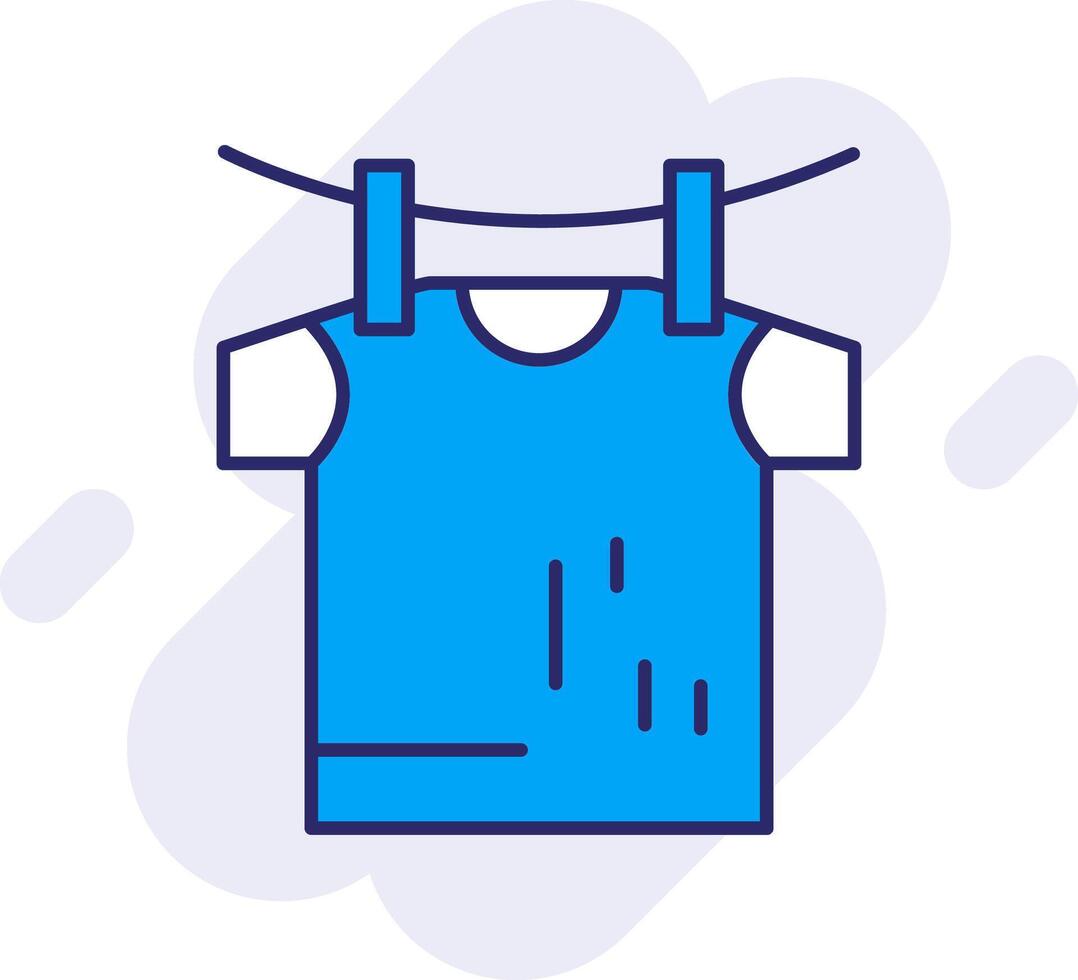 Drying Line Filled Backgroud Icon vector