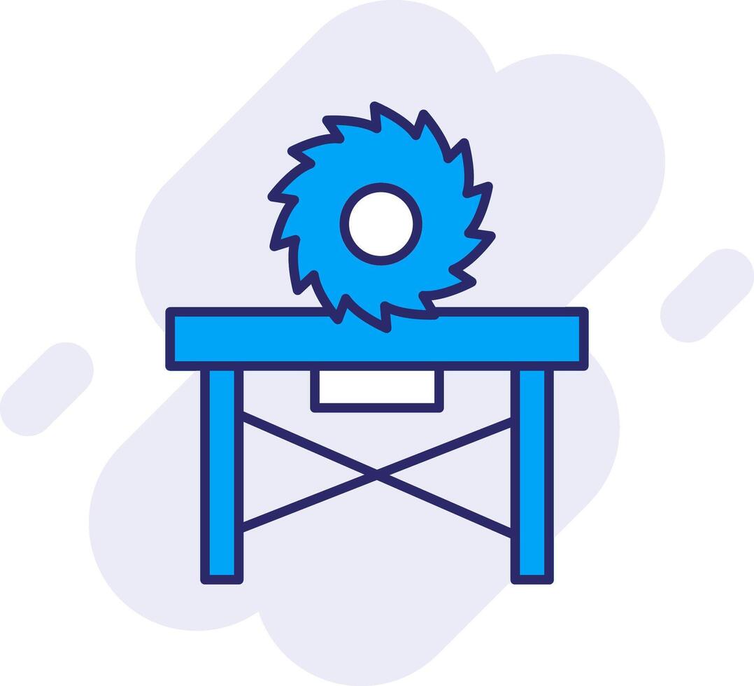 Circular Saw Line Filled Backgroud Icon vector