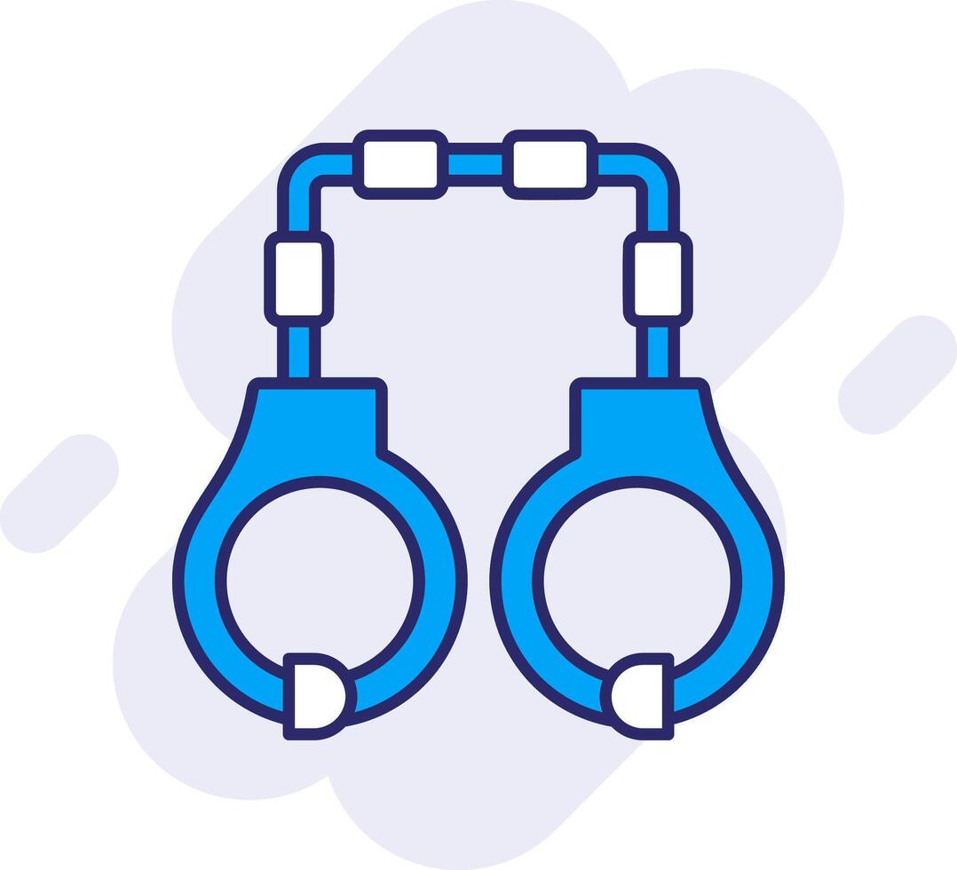 Handcuffs Line Filled Backgroud Icon vector