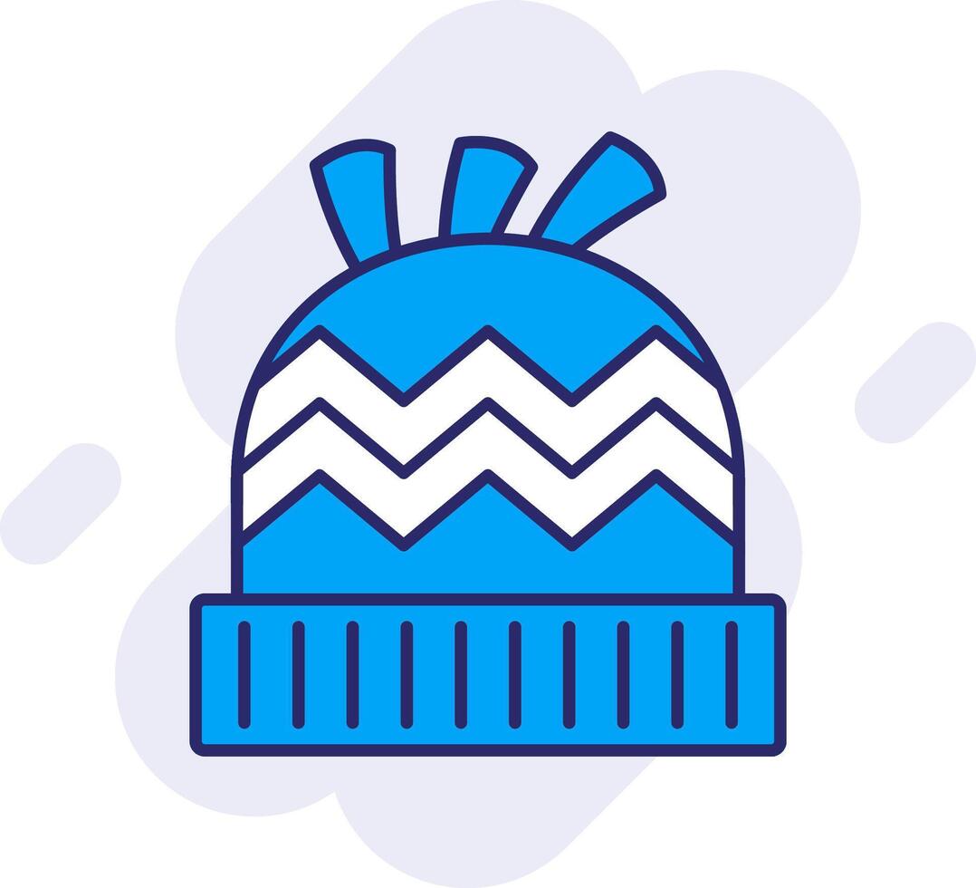 Winter Hat Line Filled Backgroud Icon vector