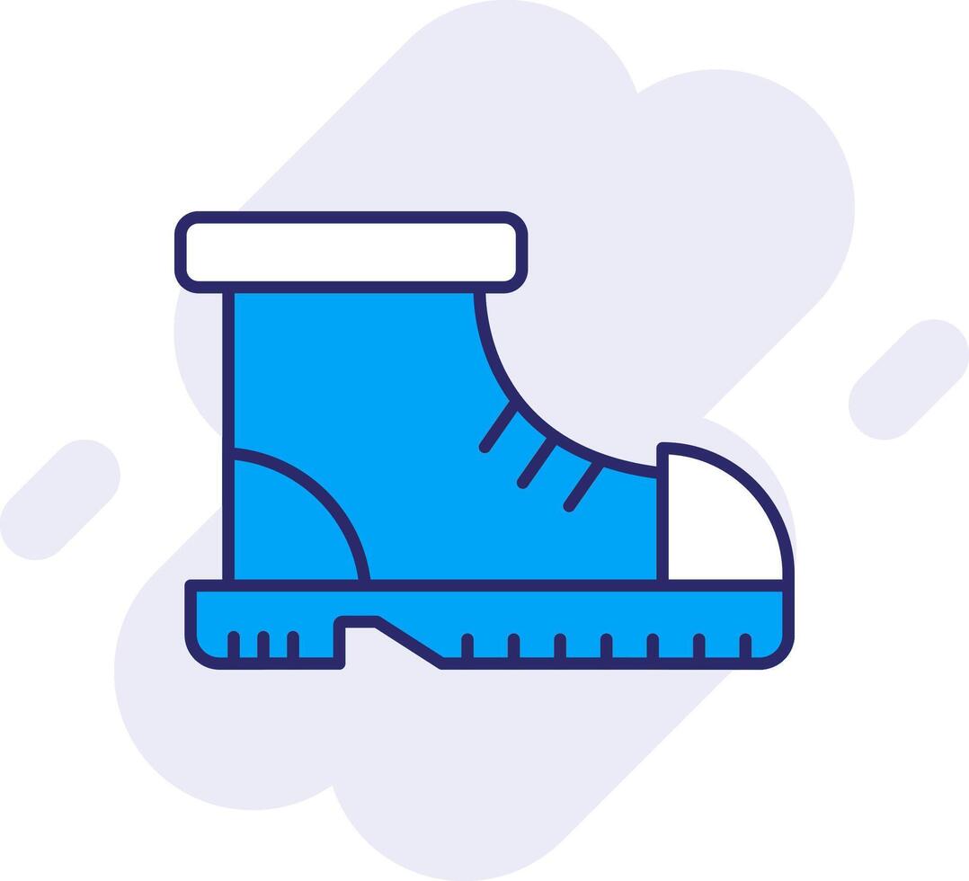 Boot Line Filled Backgroud Icon vector