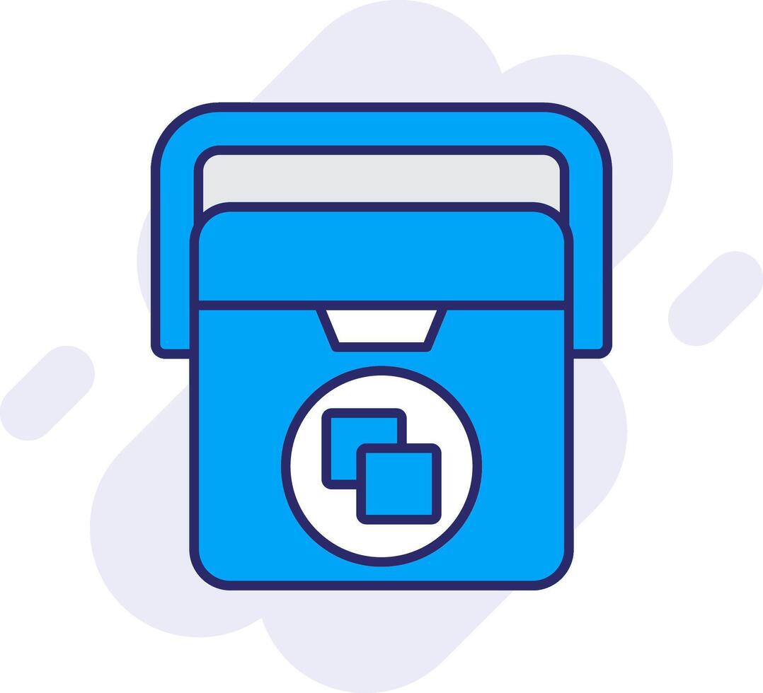 Ice Box Line Filled Backgroud Icon vector