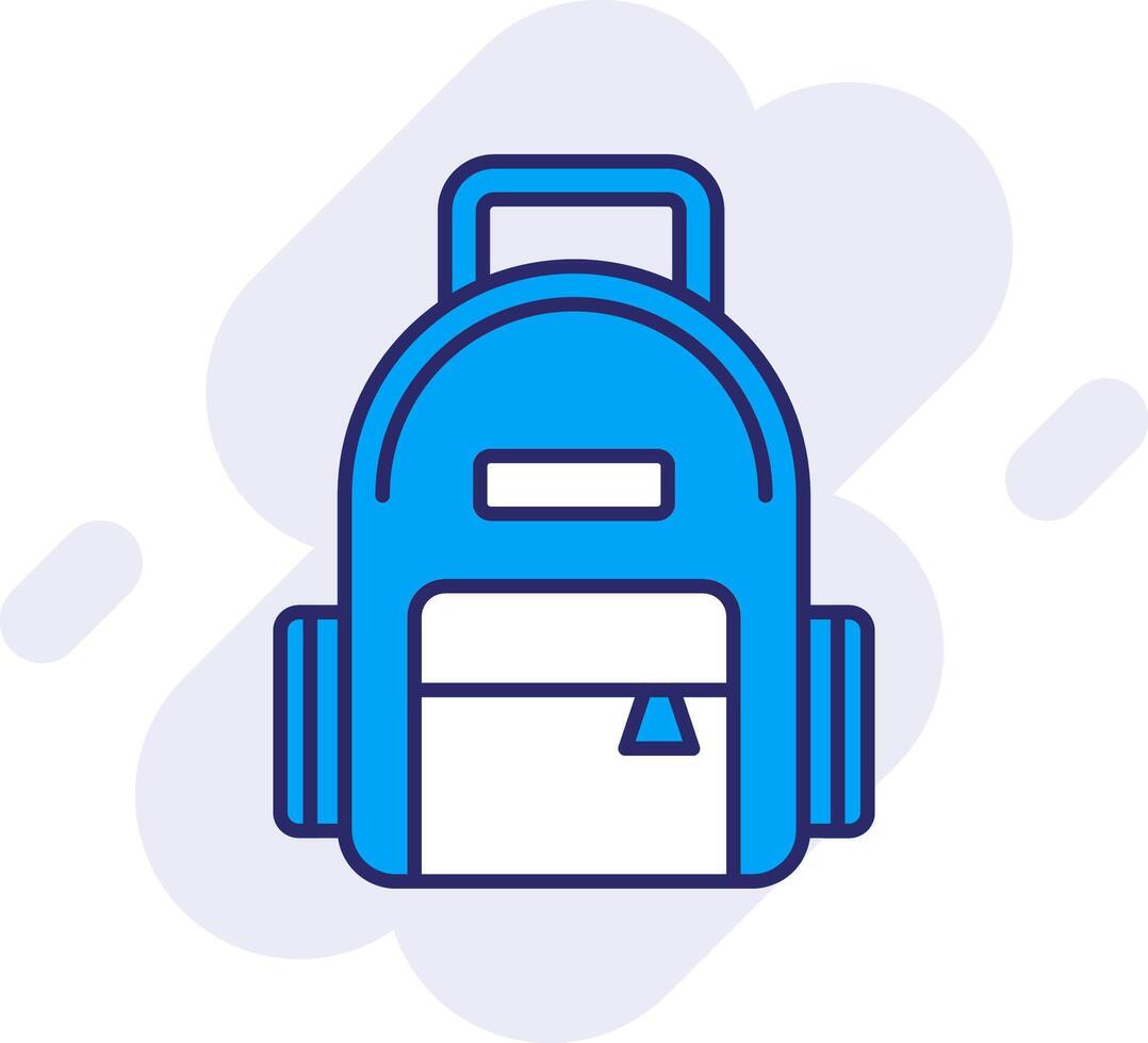 Backpack Line Filled Backgroud Icon vector