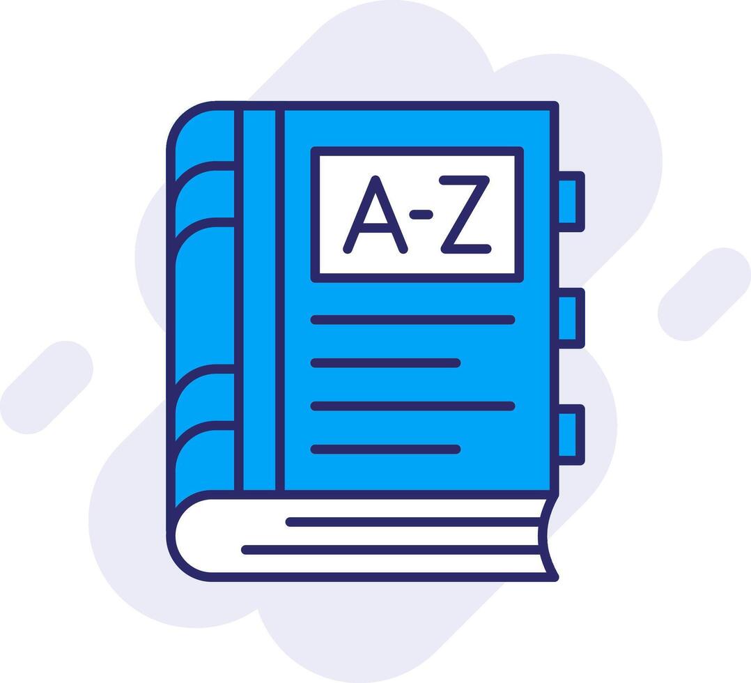 Dictionary Line Filled Backgroud Icon vector