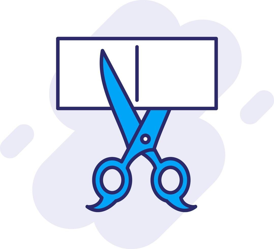 Scissors Line Filled Backgroud Icon vector