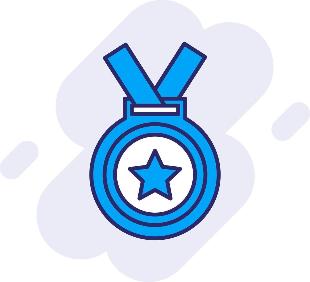 Medal Line Filled Backgroud Icon vector