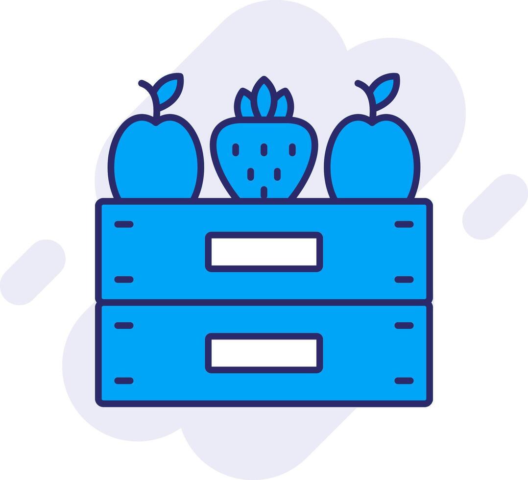 Fruit Box Line Filled Backgroud Icon vector
