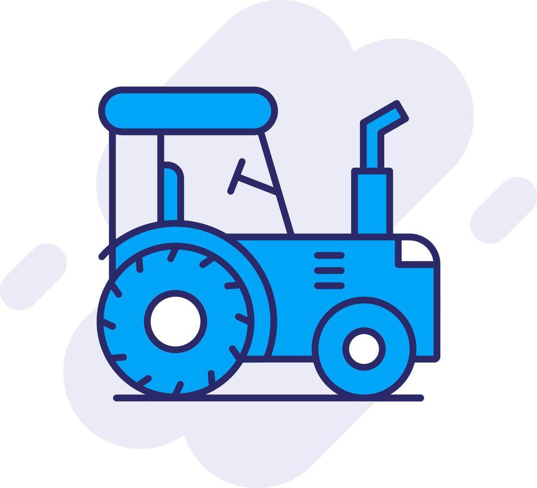 Tractor Line Filled Backgroud Icon vector