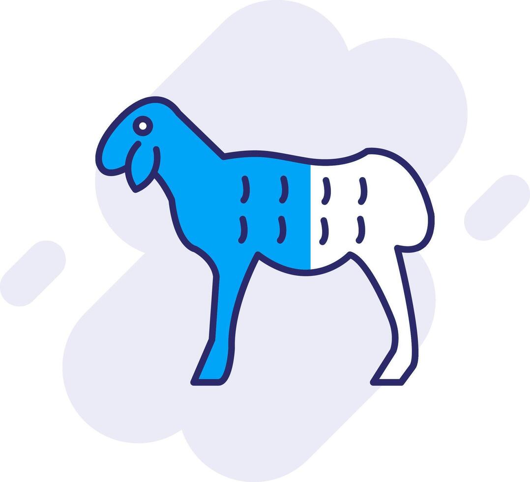 Sheep Line Filled Backgroud Icon vector