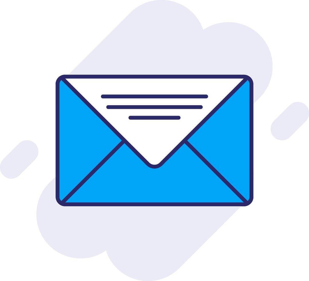 Email Line Filled Backgroud Icon vector