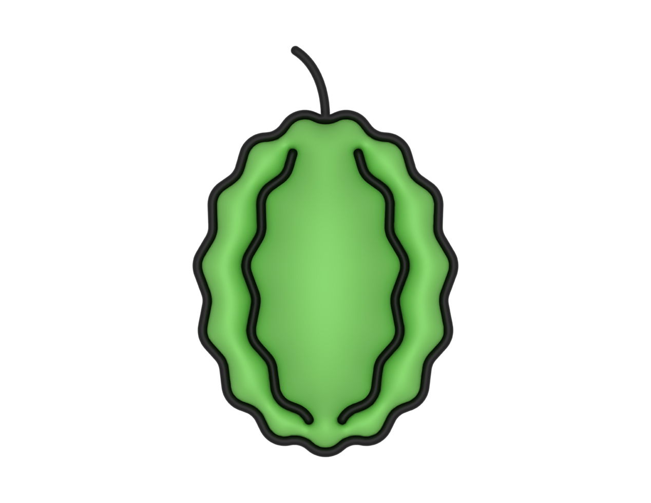 a 3d Durian Fruit on a transparent background png