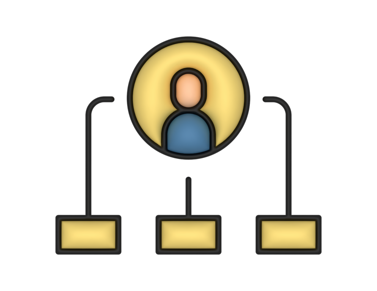 a 3d Manager on a transparent background png