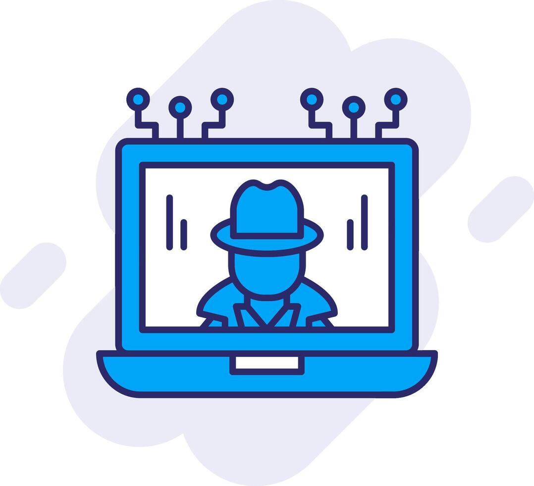 Fraud Line Filled Backgroud Icon vector