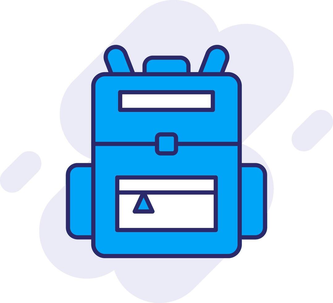 Backpack Line Filled Backgroud Icon vector