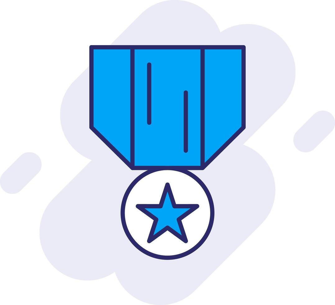 Medal Of Honor Line Filled Backgroud Icon vector