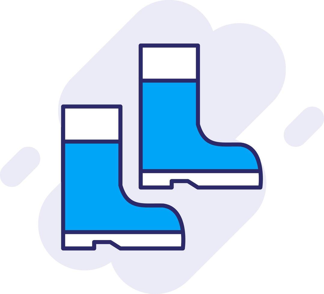 Farmer Shoes Line Filled Backgroud Icon vector