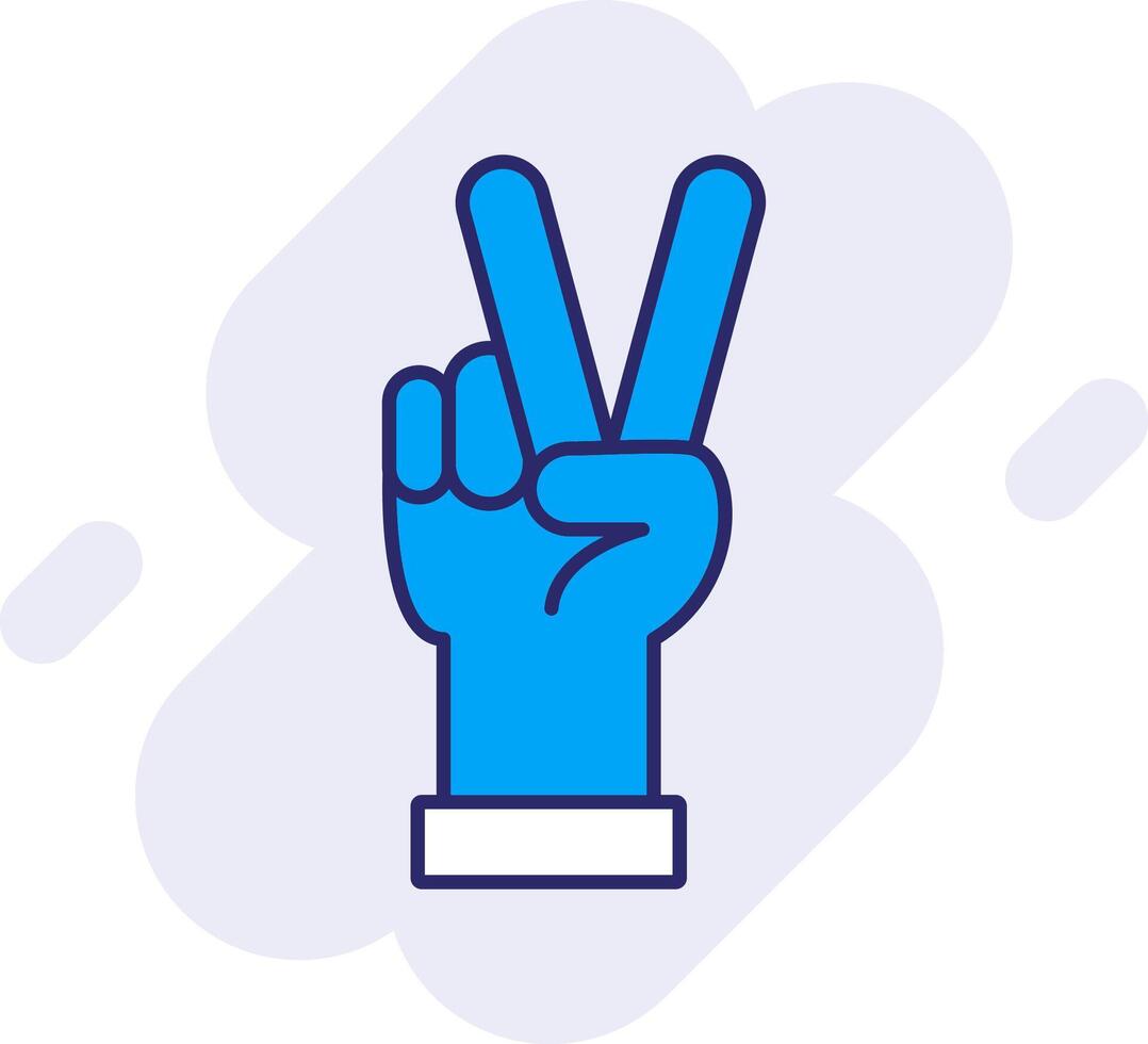 Peace Line Filled Backgroud Icon vector