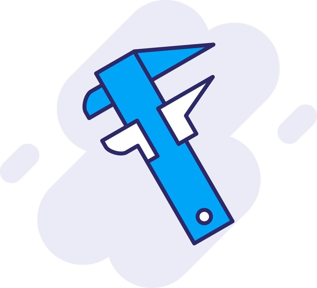 Caliper Line Filled Backgroud Icon vector