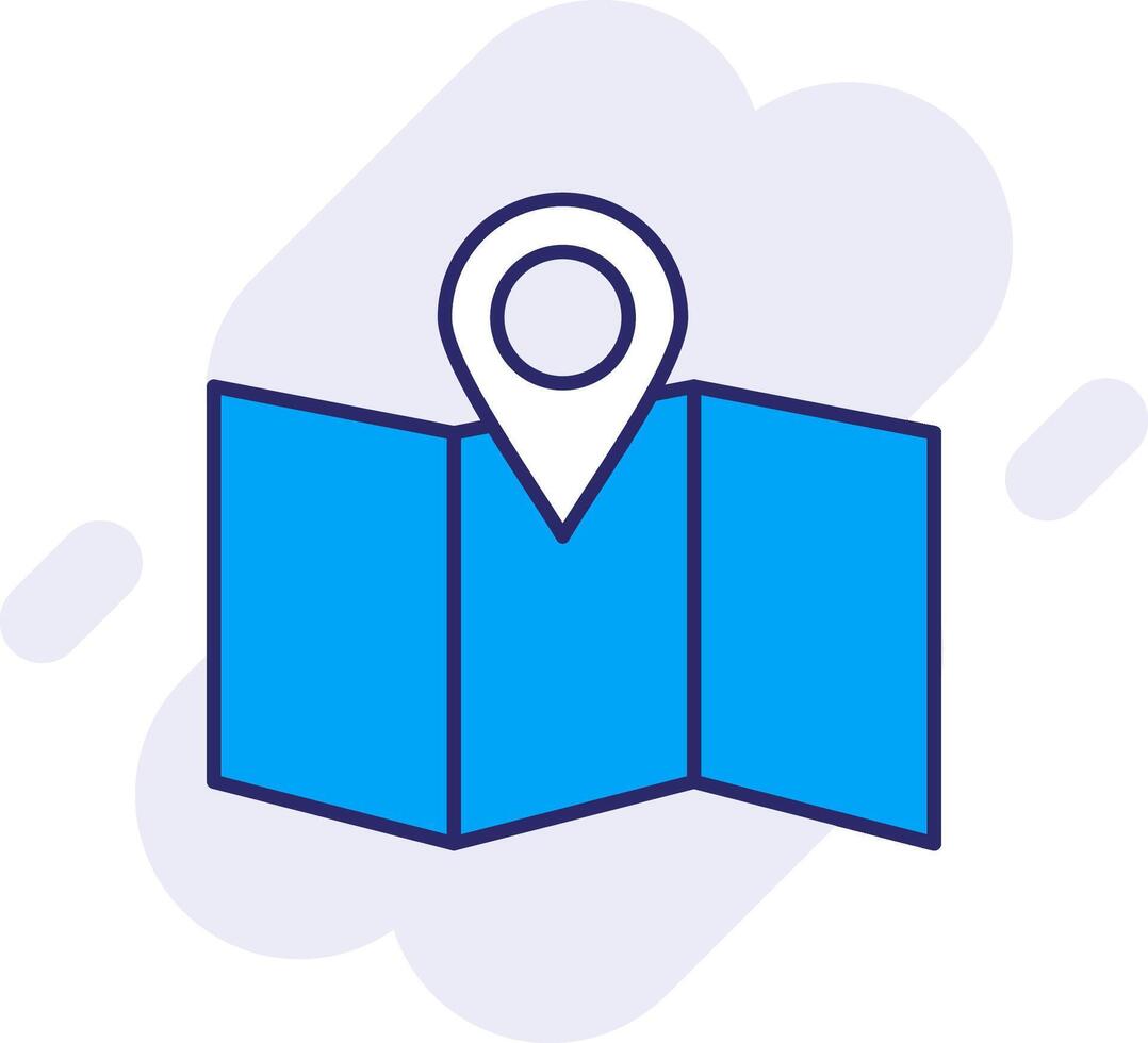 Site Map Line Filled Backgroud Icon vector