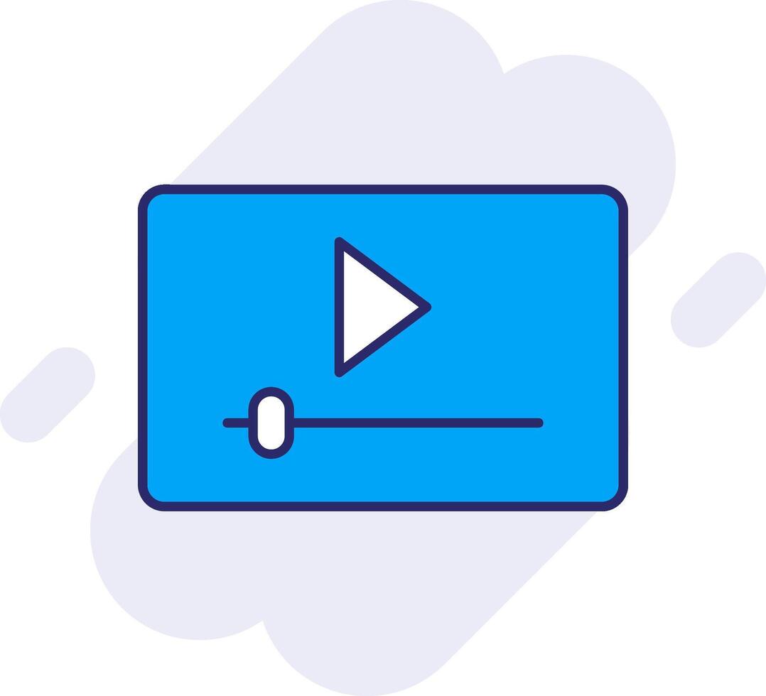 Video Marketing Line Filled Backgroud Icon vector