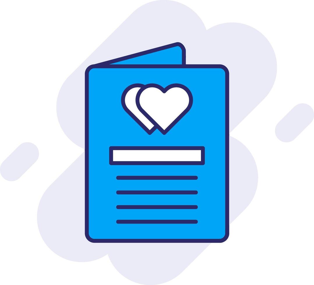 Wedding Invitation Line Filled Backgroud Icon vector
