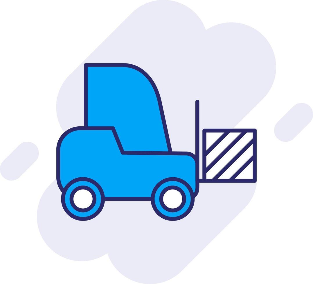 Forklift Line Filled Backgroud Icon vector
