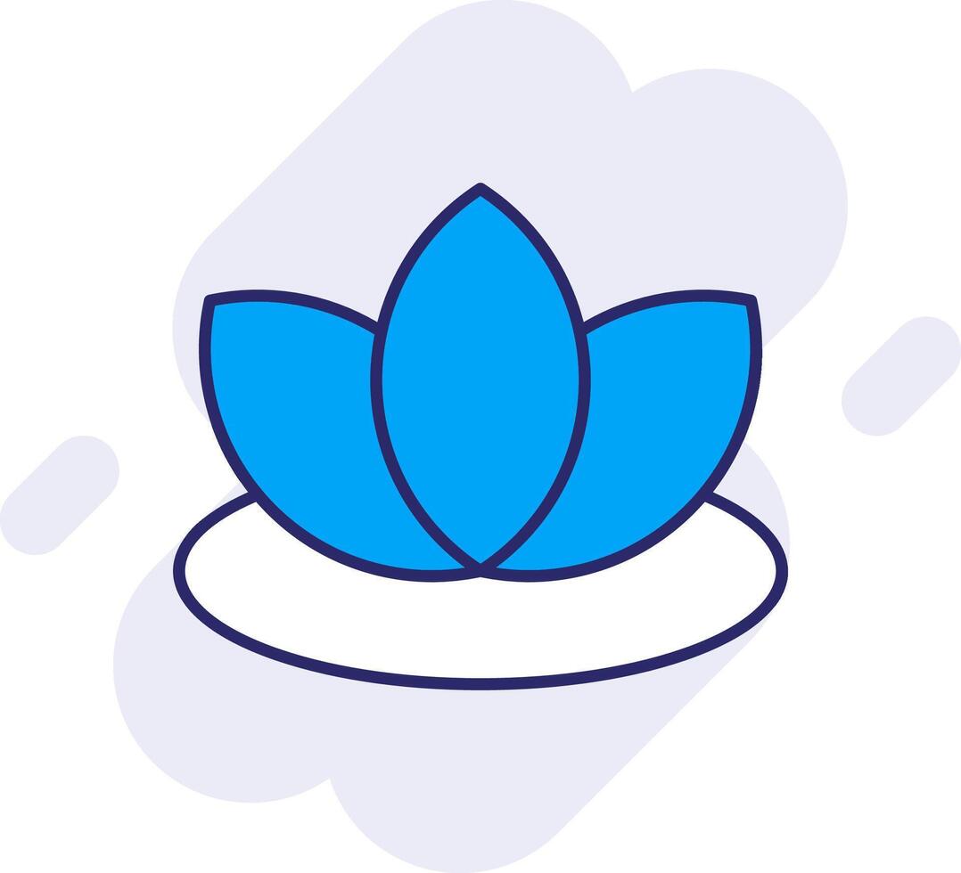 Lotus Line Filled Backgroud Icon vector