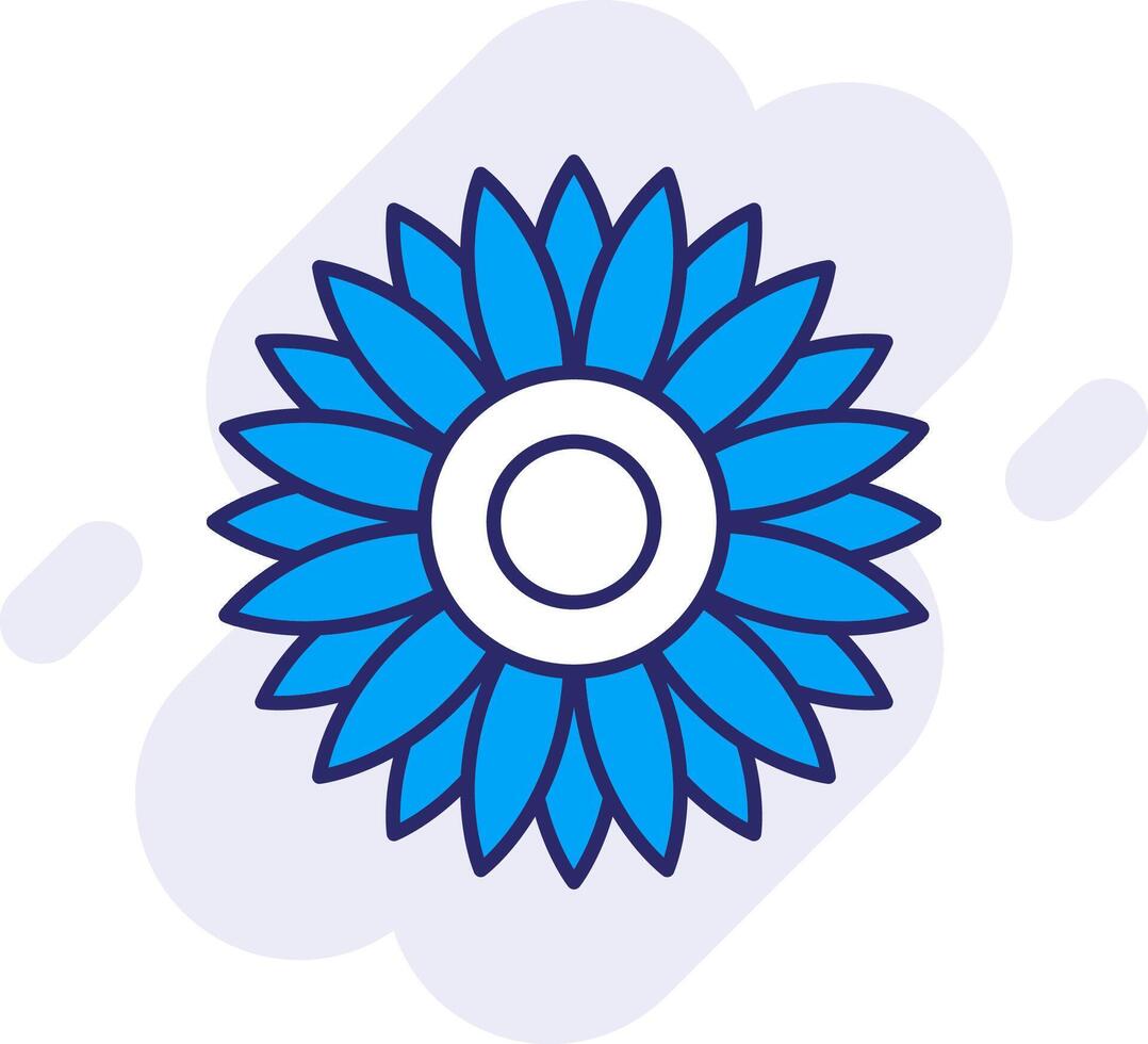 Dahlia Line Filled Backgroud Icon vector