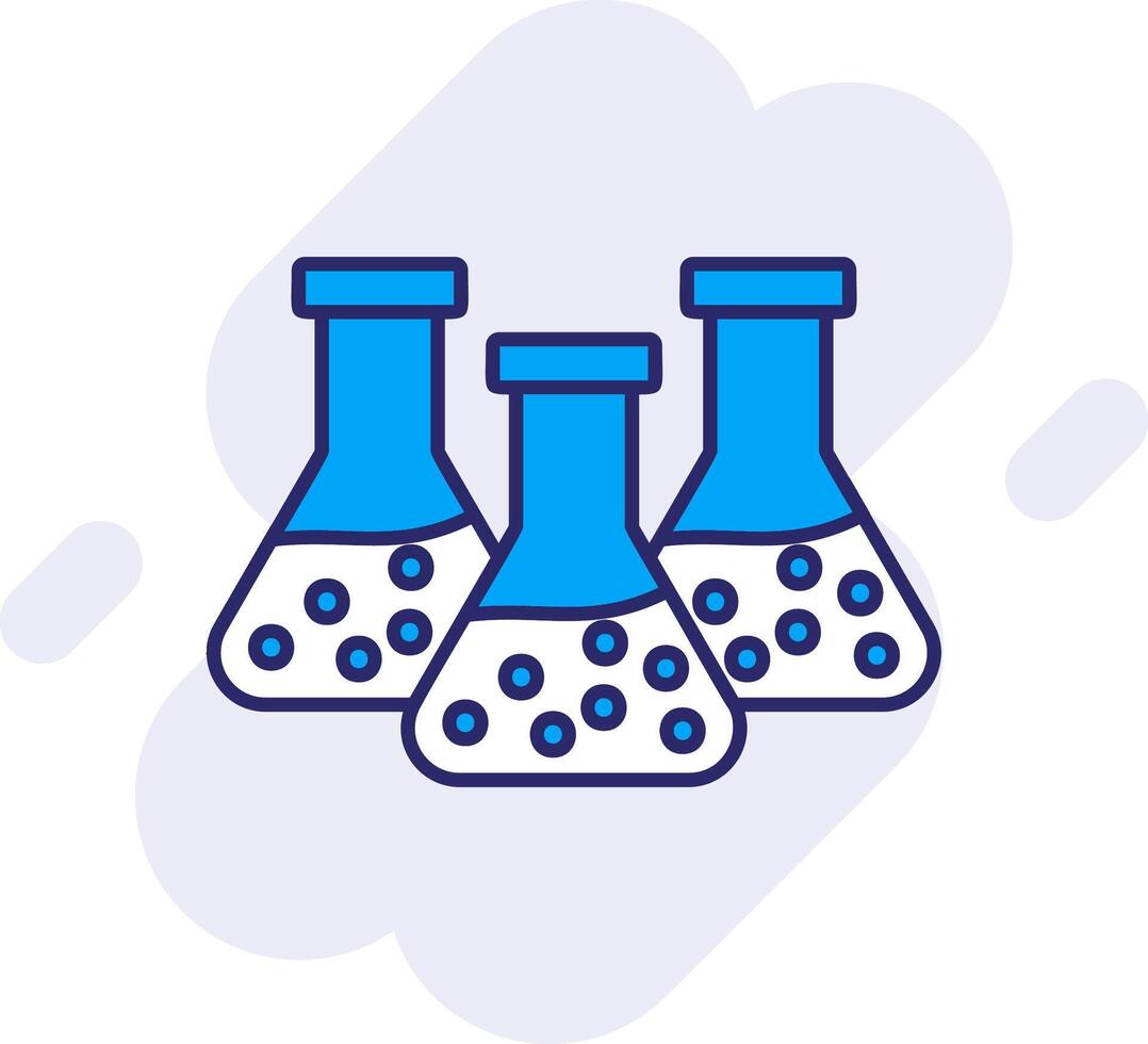 Chemistry Line Filled Backgroud Icon vector