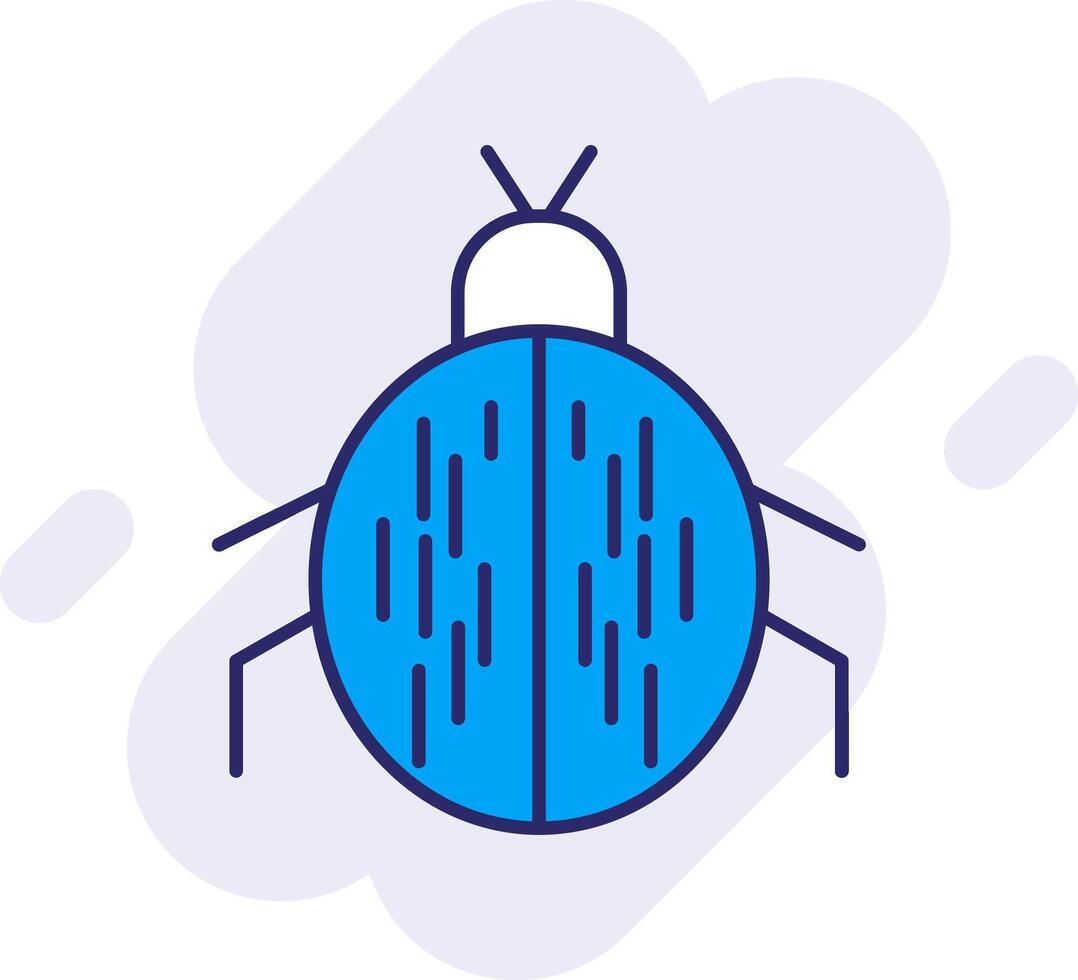 Beetle Line Filled Backgroud Icon vector