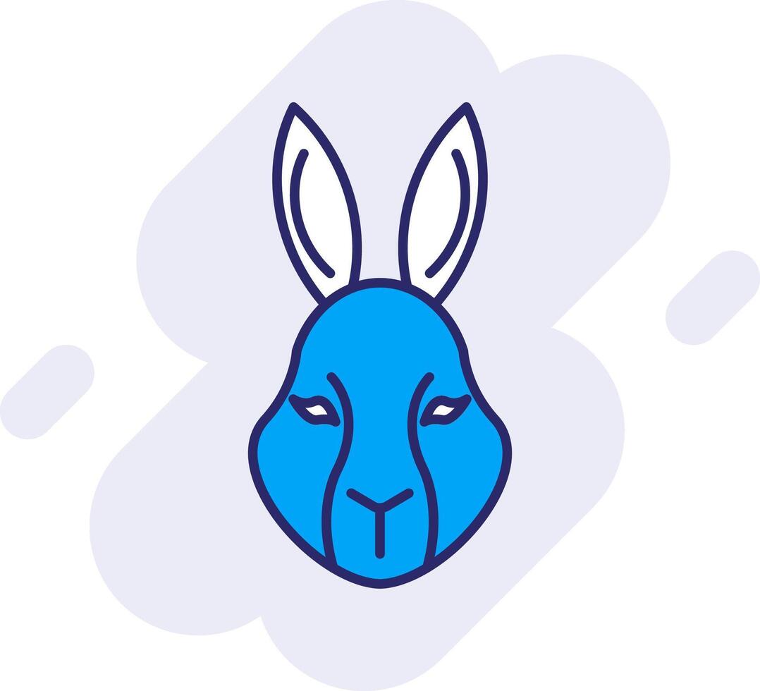 Rabbit Line Filled Backgroud Icon vector