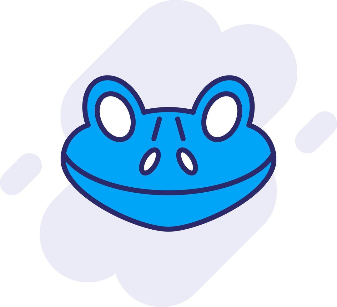 Frog Line Filled Backgroud Icon vector