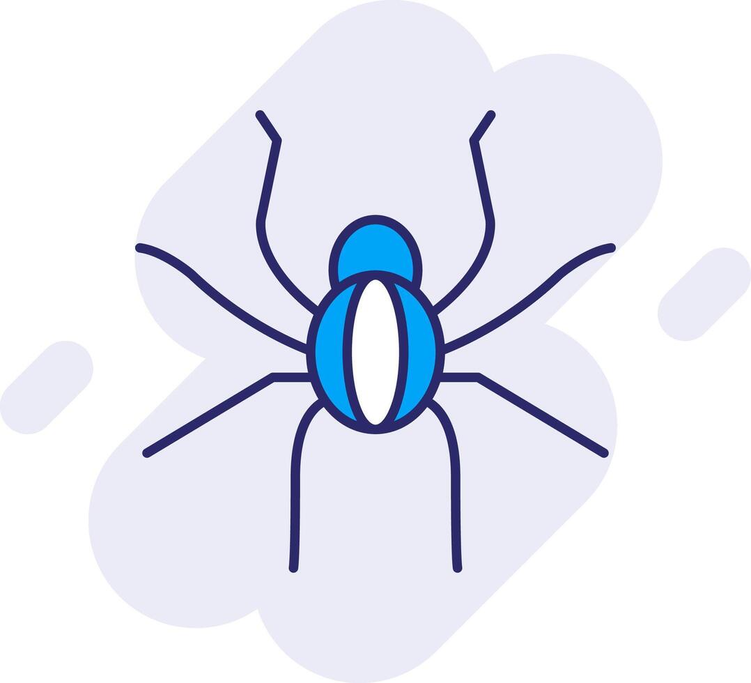 Spider Line Filled Backgroud Icon vector