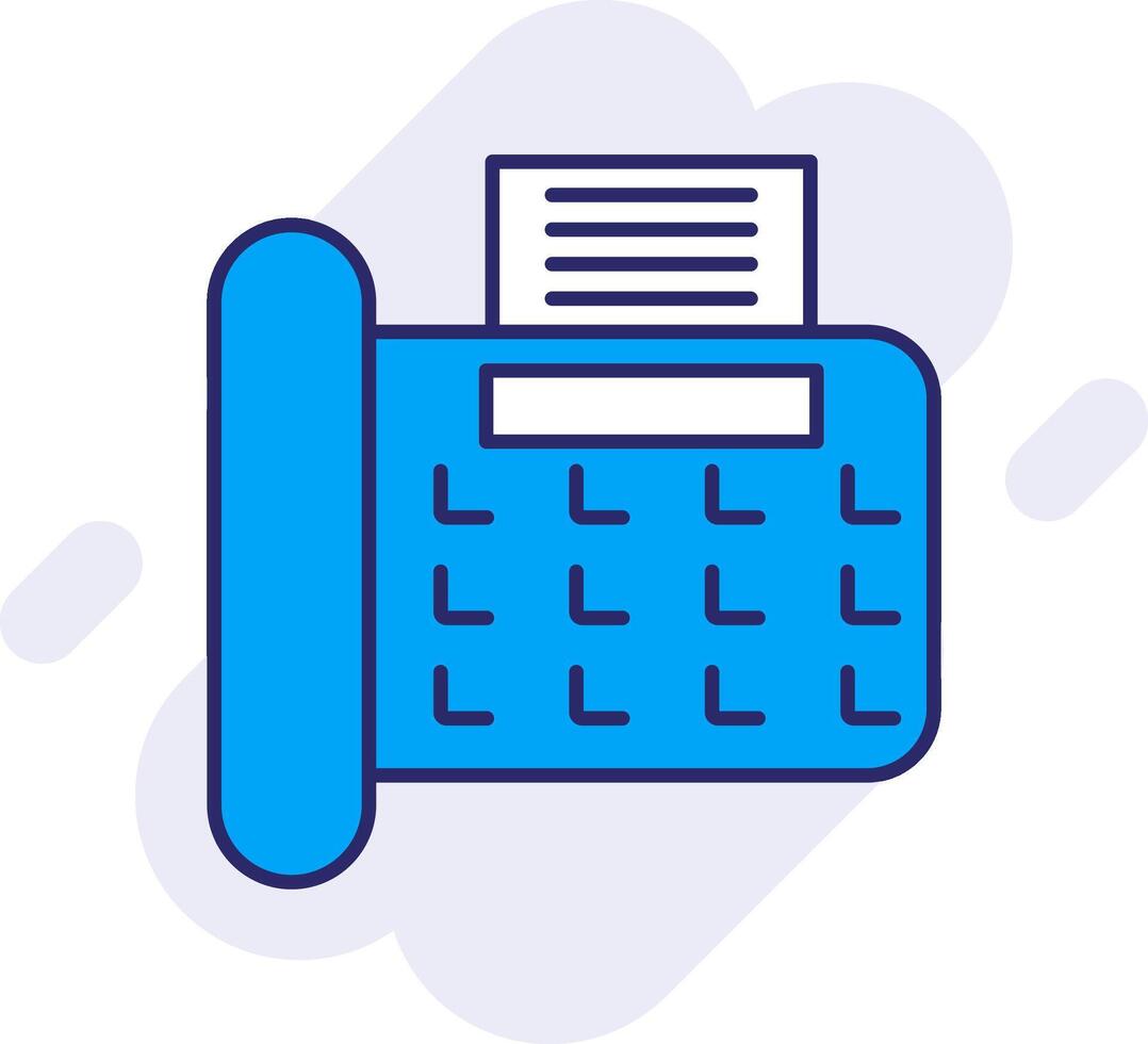 Fax Line Filled Backgroud Icon vector