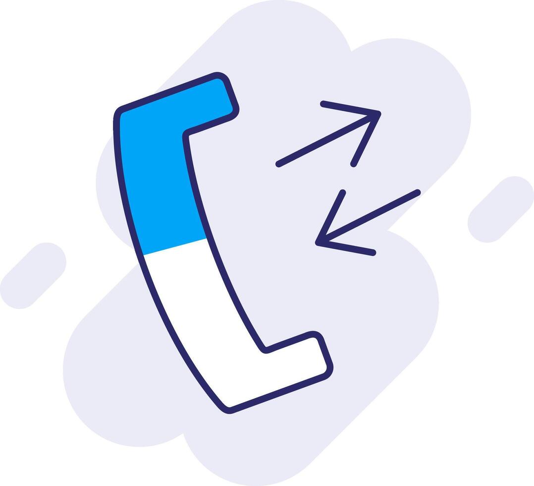 Phone Receiver Line Filled Backgroud Icon vector