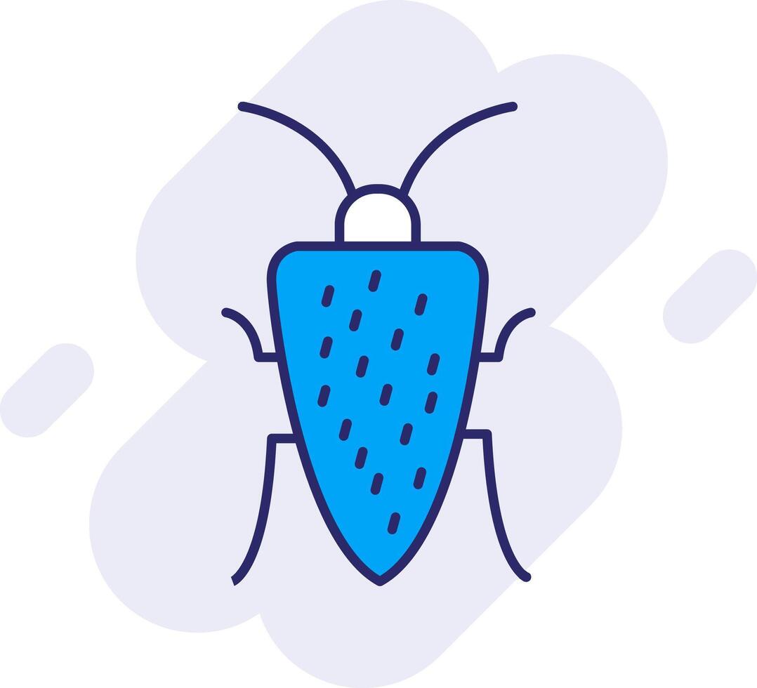 Cockroach Line Filled Backgroud Icon vector